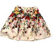 Chadwicks of Boston High Waist A-Line Skirt Floral