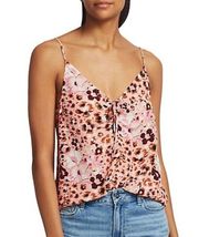 NWOT  Isela Leopard Print Silk Camisole