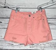 INC Denim NWT Size 10/30 Pink Distressed High Rise Fashion Basic Shorts