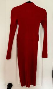 Sweater Red Bodycon Dress Size M