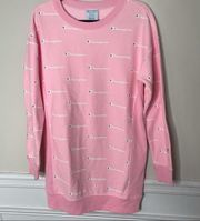 Champion Reverse Weave pink tunic sweatshirt dress size small