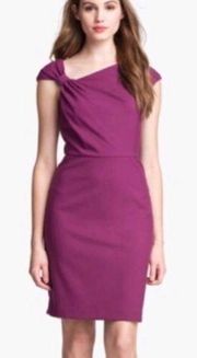 Nordstrom Ivy & Blu Maggy Boutique Raspberry Shift Dress Size 10P Formal Elegant