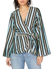 INC. stripe wrap top. New