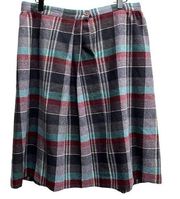 Vintage Tartan Plaid Skirt 32 Waist Medium Wool Mean Girls Schoolgirl Academia