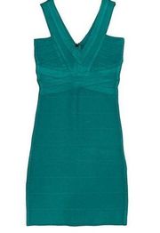 Bebe Bandage Bodycon Teal Mini Dress Size Medium