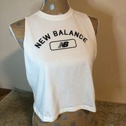 White, Black Drop Armhole Tank NWOT