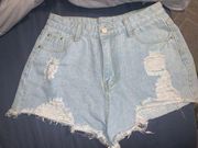 Light Washed Denim Shorts 