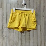 BP Yellow Drawstring Comfy Sweat Lounge Shorts Pockets