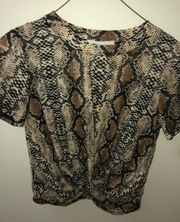 Snakeskin Tie Top