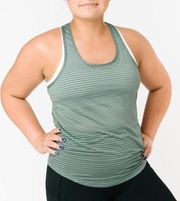 ZYIA Active Workout Tank Top in Olive Green Havana Tank 2 Racerback Small