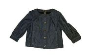 Ann Taylor Denim Look Jacket Sz medium Big Buttons