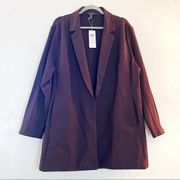 Eileen Fisher Jacket Double Breasted Notch Collar Jacket in Brown Sz 2X NWT