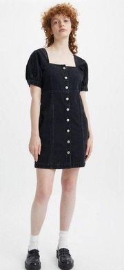 NWT LEVI'S RHODE DENIM MINI DRESS BLACK SMALL