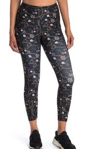 NWT X BY GOTTEX Core High Waist Side Pocket Leggings, Chains print, Size S