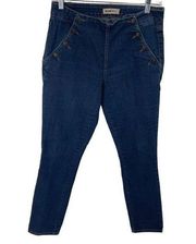 Blue Spice Women's sailor High Waist Slim Fit Skinny Jeans 7 8