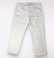 Classic Crop Ankle White Jeans Size 8