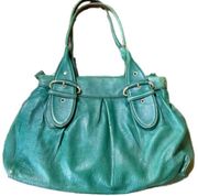 Cole Haan Purse Pocketbook Shoulder Bag Satchel Leather Green