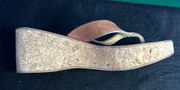 K. Jacques St. Tropez Beige Wedge Sandals Size 8.5