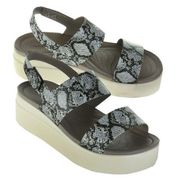 Brooklyn Snake Print Literide Technology  Low Wedge Platform Sandal 7