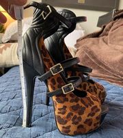 Cheetah & Faux Leather Pumps