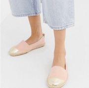 ASOS Light Pink Gold Espadrilles