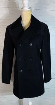black/charcoal peacoat wool blend womens size XS Winter Jacket