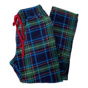 Classic Navy Blue Plaid Sleep Pants