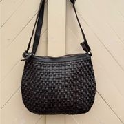 Vilenca Holland Woven Leather Crossbody Bag