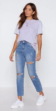 Nasty Gal Distressed Jeans