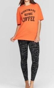 NEW Grayson Threads Women's Halloween “Nightmare Before Coffee” Pajama Set