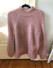 Pink Mock Neck Sweater - Medium