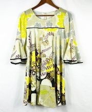 UNCLE FRANK Floral Print Flowy Dress Bell Sleeves in Size Small