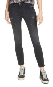 JOIE Park Skinny Jeans Ankle Zipper Moto Black Women’s Size 23 NEW