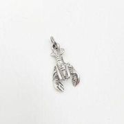 VINTAGE Charm Sterling Silver 925 Lobster for Bracelet 3D Travel Ocean Beach