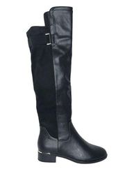 Call It Spring Boxley Over-the-Knee Boot Faux Leather Suede Black Size 6.5 NIB