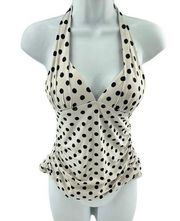 Retro style halter tank swimsuit tankini polka dot Small Rockabilly