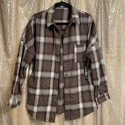 Baylor Brown Flannel Fall Winter Button Down Flannel Small NWT