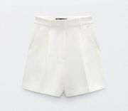 Pleated High Rise Shorts