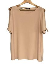 DKNY TAN Cold shoulder blouse size XL