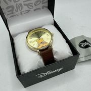 Disney Winnie The Pooh Analog Gold Tone Wrist Watch NEW