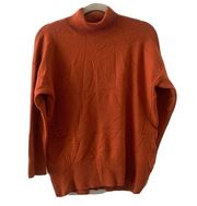 French Connection Womens Size Small Orange Turtleneck Pullover Sweater