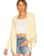 Soia & Kyo Becca Scarfigan in Yellow Custard Ribbed Texture Open Cardigan OS