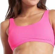 Athleta Cloudbreak Scoop Bikini Top Ribbed Pink Size L