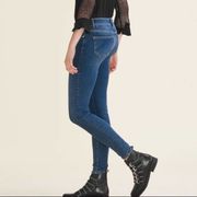 Maje Pika Blue Denim amid Rise Skinny Jeans