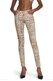 Roberto Cavalli cheetah print skinny jeans size IT42 ( size 6 )