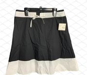 New With Tags Thin Black With White A-Line Skirt Wm 12