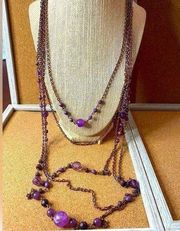 Multi Strand Bohemian Chain and Beads Necklace