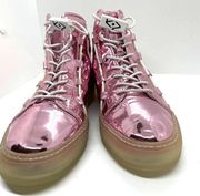 Katy Perry The Miranda Pink Metallic Hi-Top Light Up Shoes Size 7.5