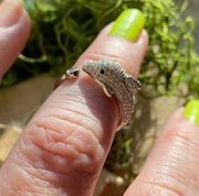 Sterling Silver Copied - Micro Pave 14k Cz Diamond Dolphin  Ring Sizes 8,9