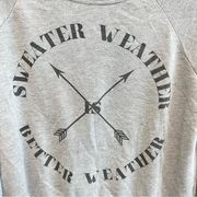 Sweater Weather Gray Sweatshirt Large